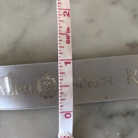 RALPH LAUREN Monogram Silver Gray Satin Ribbon Roll RARE @ 15 ft Spool N… main image 7